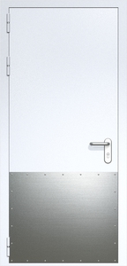 Однопольная дверь ДМП-1 с отбойником (ручки «хром») Однопольная дверь ДМП-1 с отбойником (ручки «хром»)