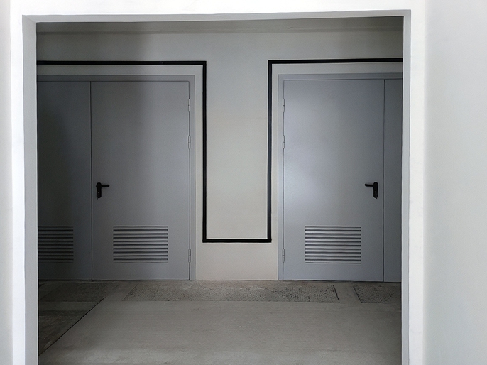 Двупольные двери с вентиляцией Двупольные двери с вентиляцией