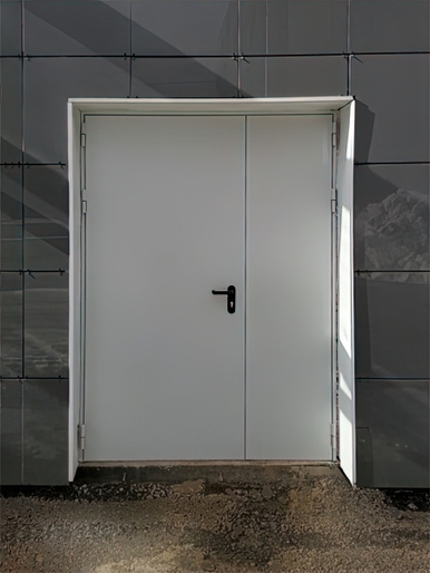 Полуторастворчатая дверь, вид с улицы (Путилковское шоссе) Полуторастворчатая дверь, вид с улицы (Путилковское шоссе)