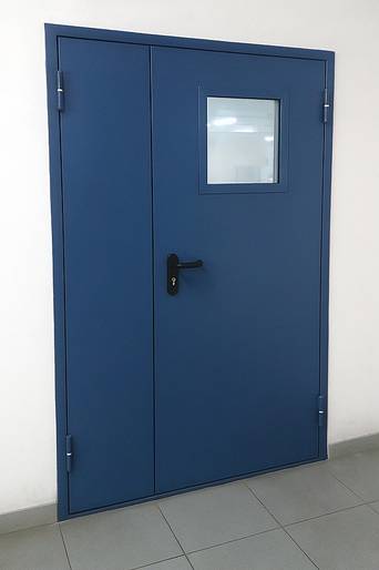 Полуторная синяя дверь Полуторная синяя дверь