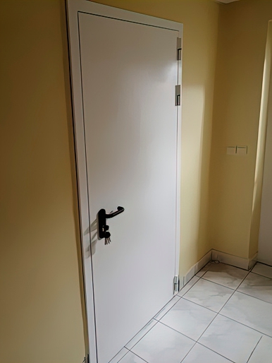 Внешняя сторона однопольной двери (г. Истра) Внешняя сторона однопольной двери (г. Истра)