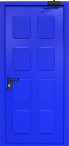 Однопольная дверь ДМП-1 со штамповкой, скрытыми петлями и доводчиком