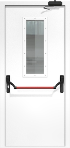 Однопольная дверь ДМП-1(О) (700х300) Антипаника с доводчиком