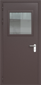 Однопольная дверь ДМП-1(О) (500х500) (ручки «хром»)