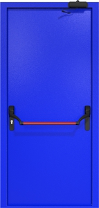 Однопольная дверь ДМП-1 Антипаника с доводчиком (ручки «хром»)