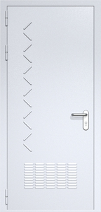 Однопольная дверь ДМП-1 с вентиляционной решеткой и рисунком (ручки «хром») Однопольная дверь ДМП-1 с вентиляционной решеткой и рисунком (ручки «хром»)