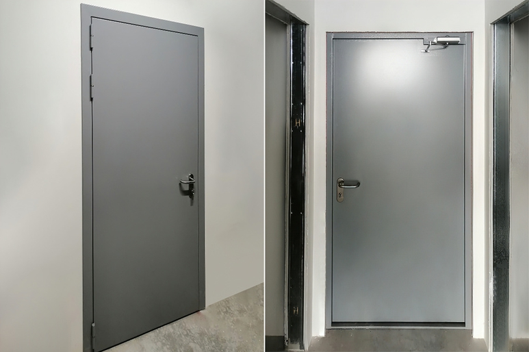Огнеупорная дверь в офисе спортзала Огнеупорная дверь в офисе спортзала