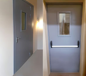 Остекленная дверь с двух сторон