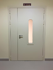 Техническая дверь со стеклом